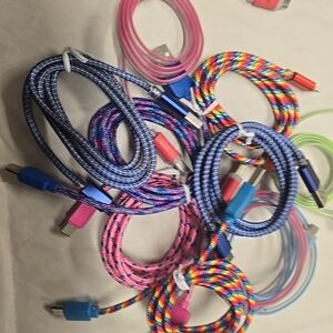 Mixed Pull Of 10 Color/brand Usb - C Phone Chargers Mixed Colors Brands Nwot